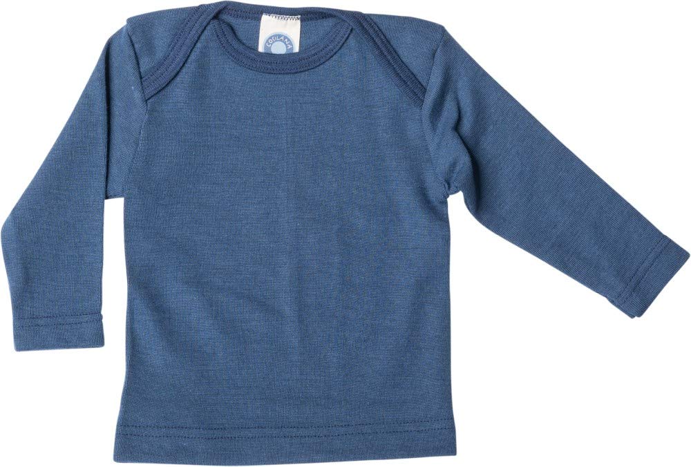 Cosilana, Baby Shirt/Undershirt, 70% Organic Wool, 30% Silk (Navy, 2-3 years (Height 39-41) (98/104))