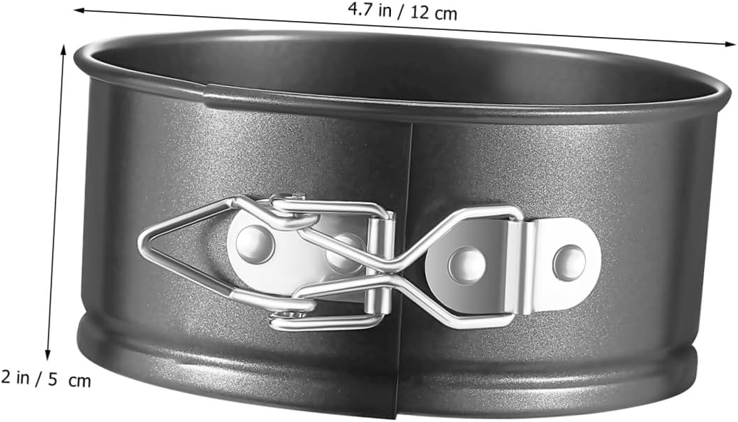 Abaodam 6pcs Mini Springform Cake Pans 4-inch Carbon Steel Non-stick Baking Molds for Cheesecake, Mousse Cake, and Holiday Dessert Preparation