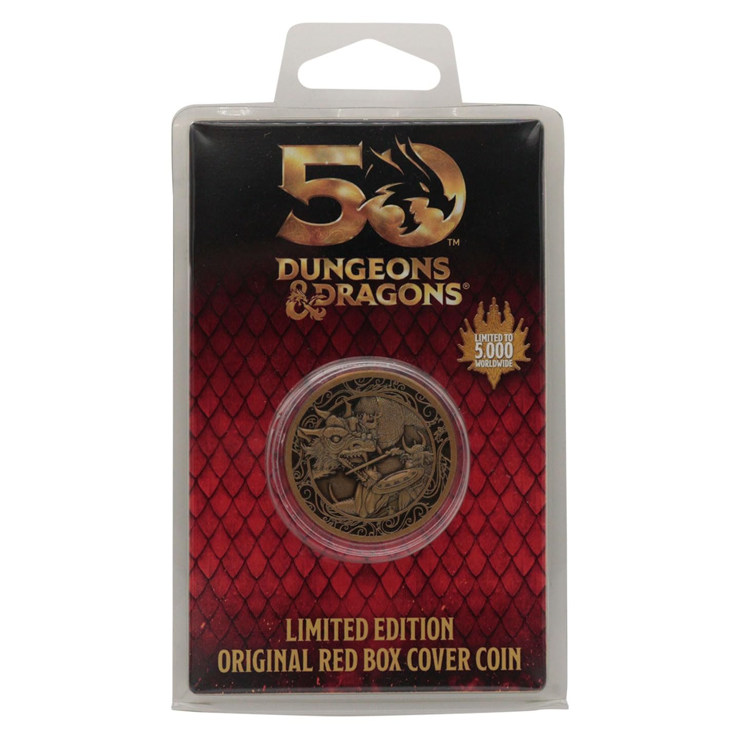 Moneta da collezione 50° anniversario Dungeons & Dragons edizione limitata copertina originale 1983 regalo ufficiale D&D Fantasy