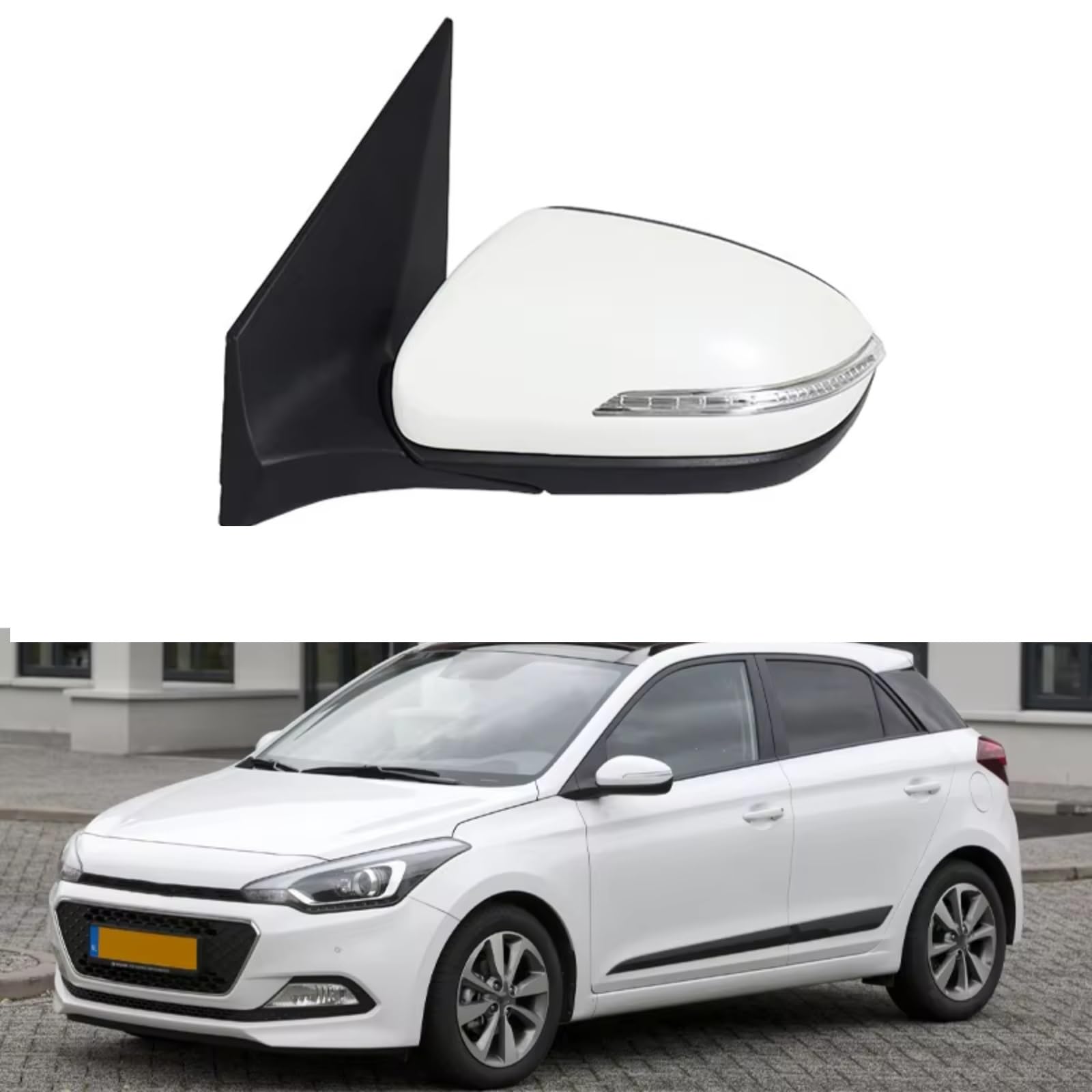 Specchietti Esterni Completi Per Hyundai I20 2016 2017 Specchietto Retrovisore Auto Lente Riscaldante Indicatori Di Direzione Pieghevole Elettrica Auto(O Red 6 pin Right)