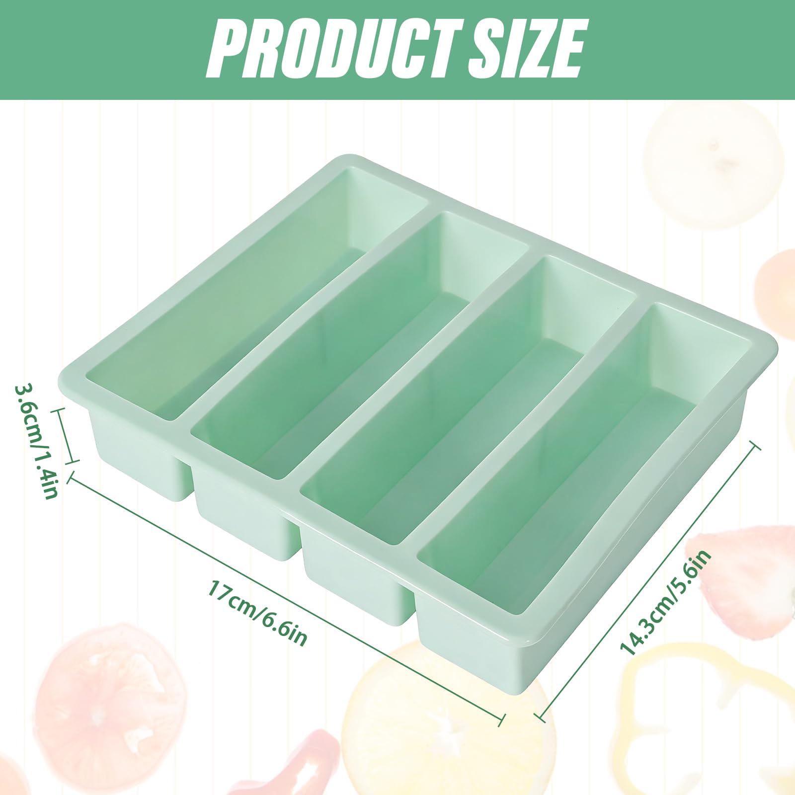 Contenitori Per Zuppa In Silicone Con Coperchio (2 Pezzi) - Vassoio Per Congelatore E Cubetti Di Ghiaccio, 17x12x6 Cm