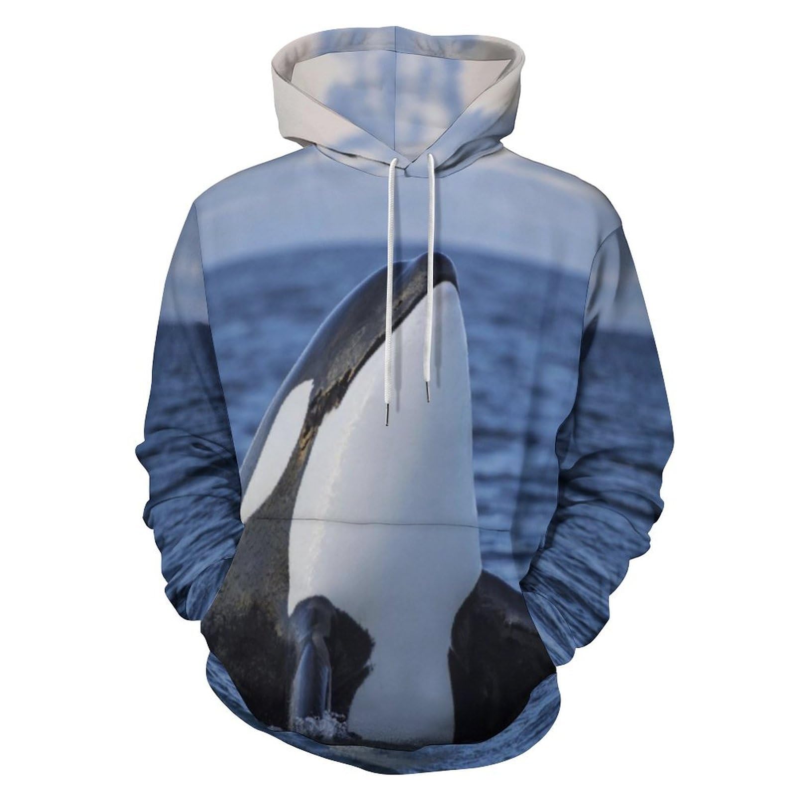 MHYRAC Hooded Sweatshirt, Killer Whales Orca Hoodie, Fashion Hoodie with Pocket for Men, Women