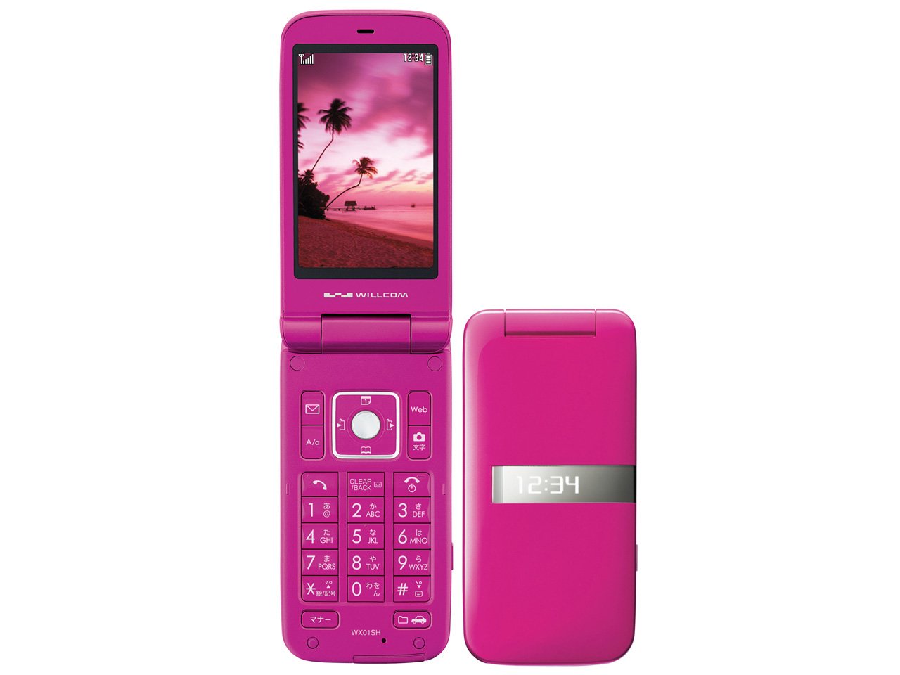 Amazon | PANTONE WX01SH WILLCOM [ビビッドピンク] | 携帯電話本体 通販