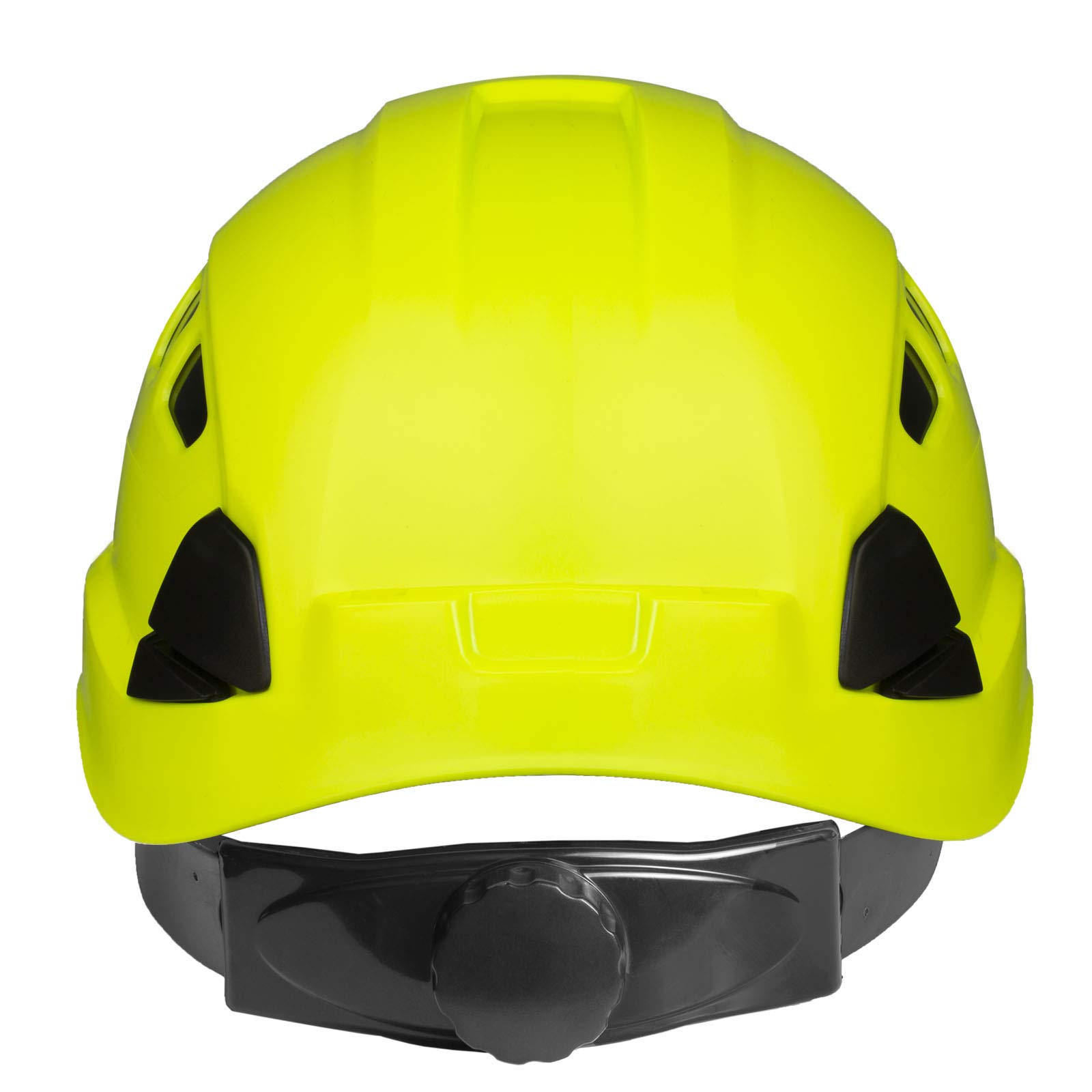 PPE by JORESTECH - ABS Work-At-Height and Rescue twardy kapelusz szczelinowy wentylowany kask z regulowaną grzechotką 6-punktowe zawieszenie ANSI Z89.1-14 (Lime)