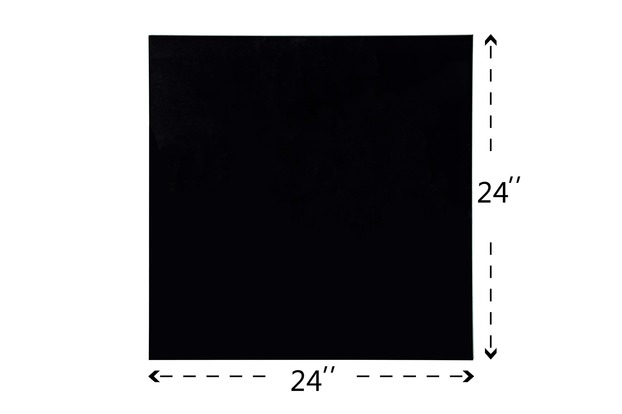 ブラックアクリルシート 厚さ1/4インチ プレキシガラスシート 24