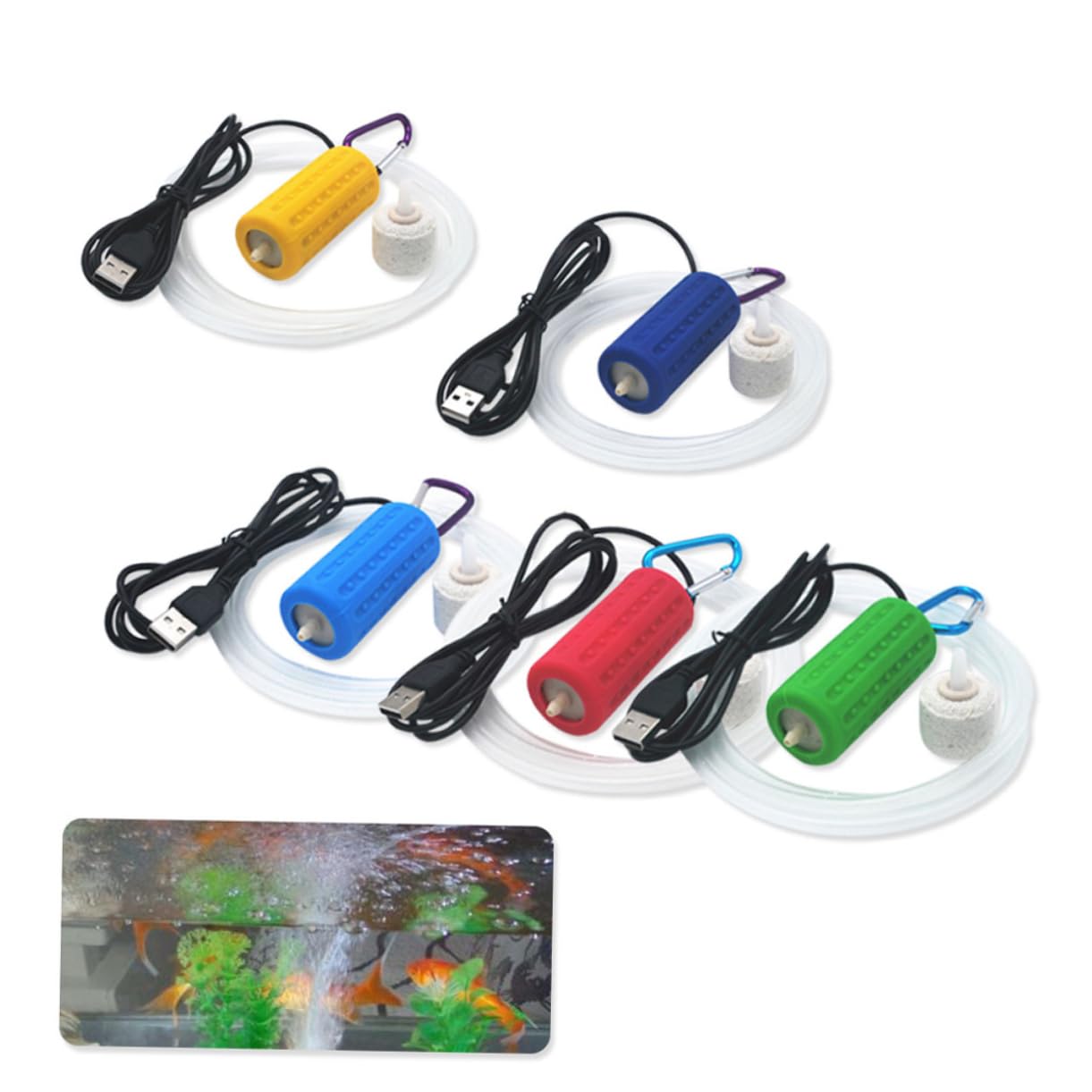 2 Uds De Estanque De Estanque De Agua De Oxígeno Hidropónico De Aire De Acuario De Agua De Pesca