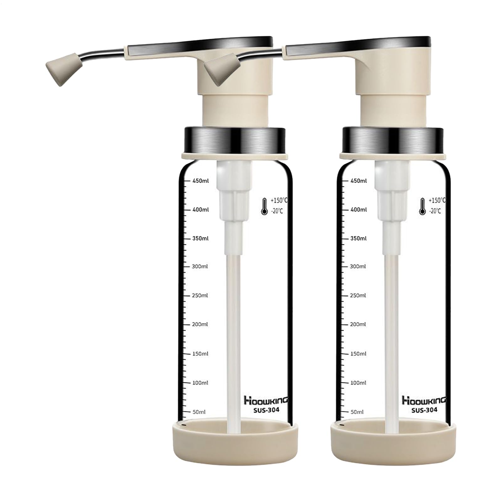 Distributeur De Ketchup - Bouteilles De Condiments 1050 G | Verre 2 Pièces Rechargeable Avec Pompe | Récipient Vinaigrette Sirop Café Glacé Liquide Pour Cuisine Restaurant Camping Stockage Sirop Miel