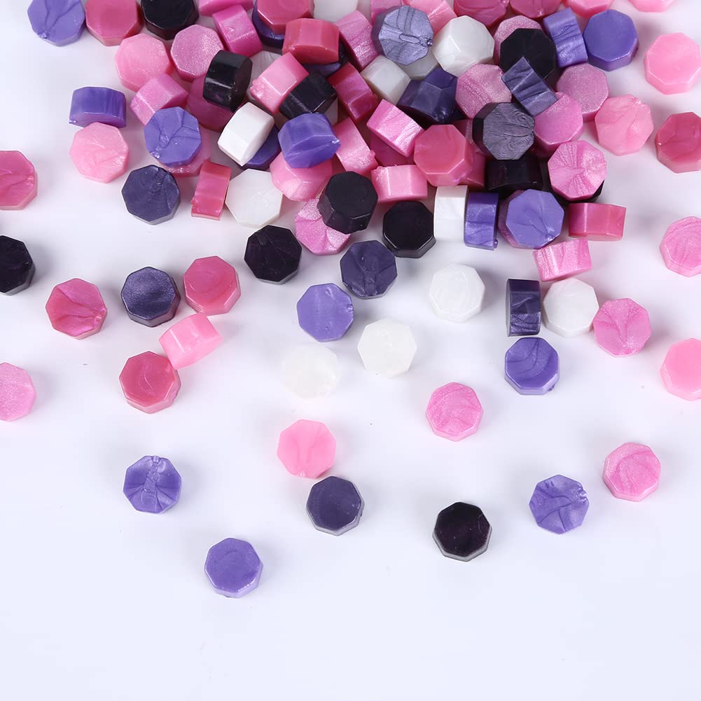 BITEYI Perles De Cire à Cacheter Octogone Pour Sceau De Cire Et Décoration D 'invitation De Mariage Vintage,10 Couleurs,200 Pièces (Rouge