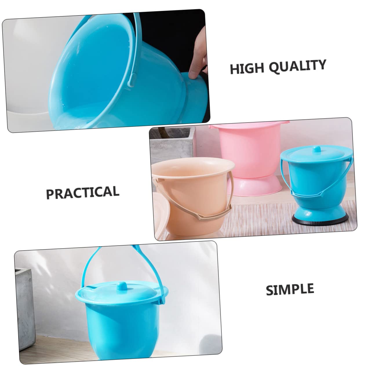 Beavorty Collapsible Urinal Pail Portable Adult Urinal Bottle Lightweight for on The Go