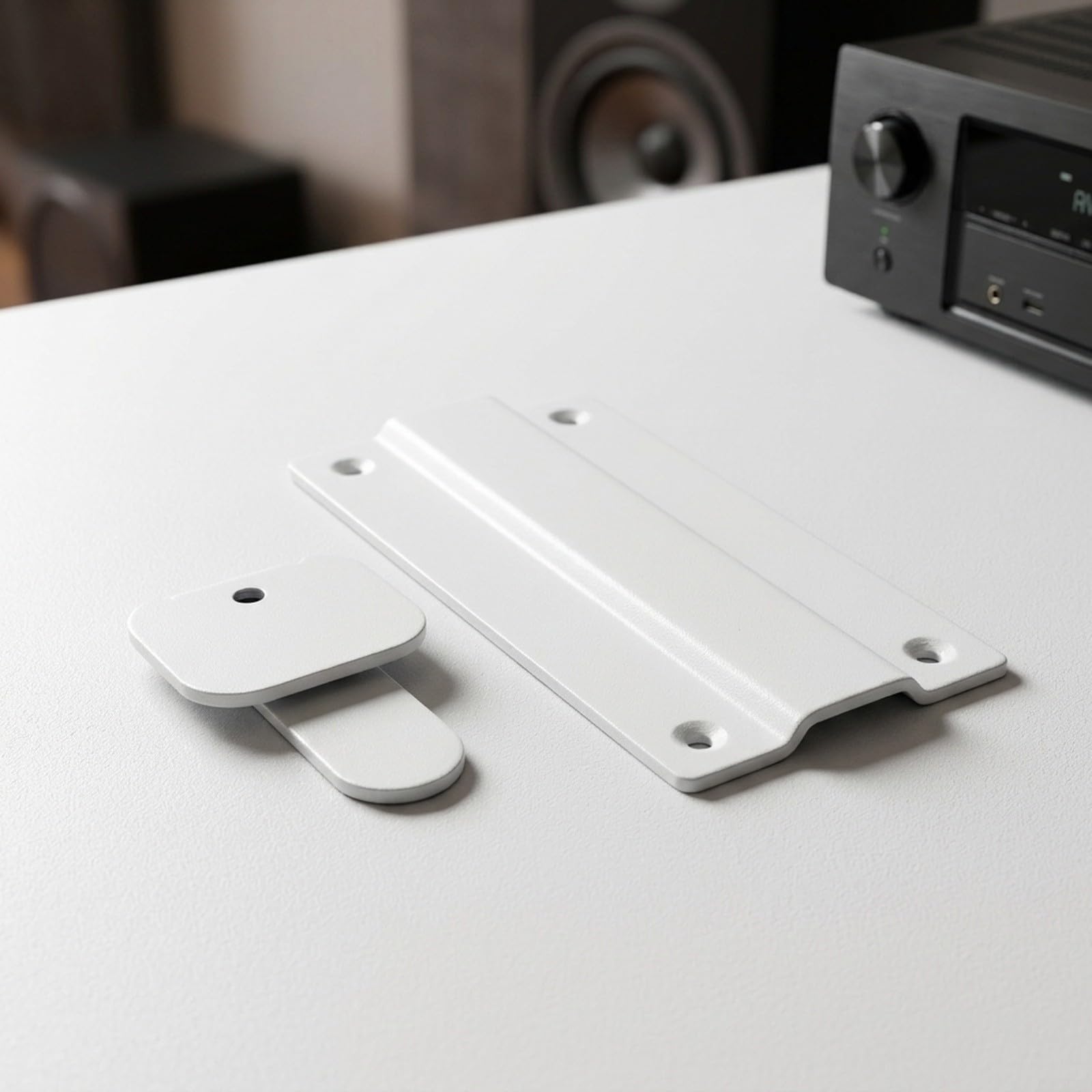 Uchwyt ścienny TV Style do głośnika przestrzennego Sony SA-RS5 - Uchwyt na solidną stalową białą farbę Instalacja dla łatwej 150x70mm