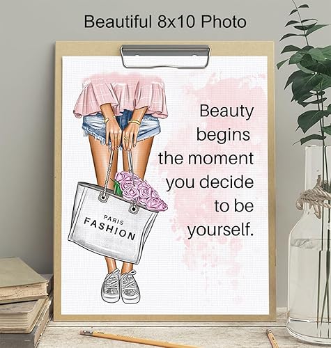 Miniatura 4 de Positive Quotes Wall Decor for Women - Inspirational Quotes Wall Art - Glam Fashion Decor - Motivational Art For Designer Handbags Fan - Luxury Gift