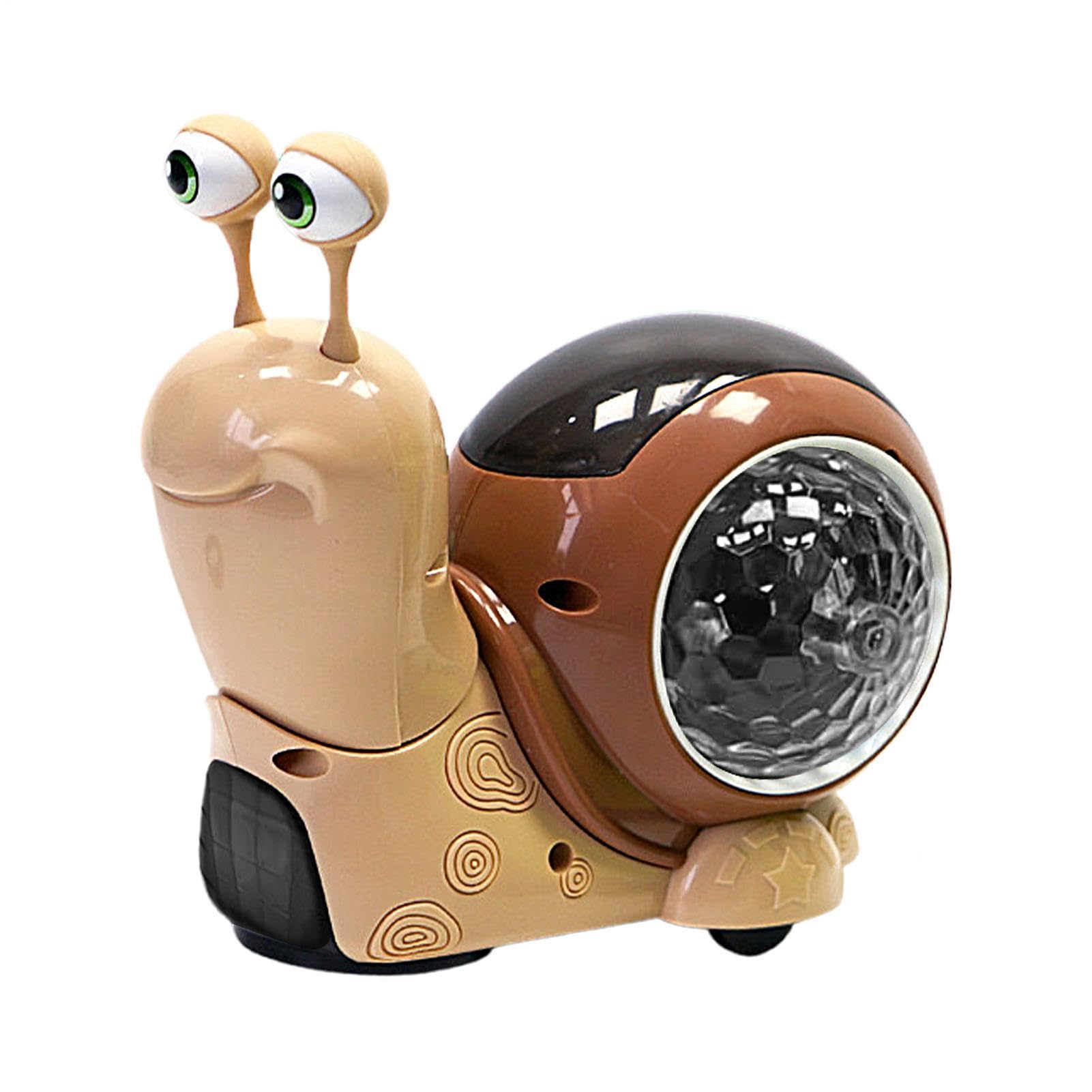 Lighted Music Snail Toy - Interactive Electric Walking Snail with Obstacle Avoidance, Sensory Light Up Snails for Kids, Fun Educational Musical Toy for Home Play, Gift for Children