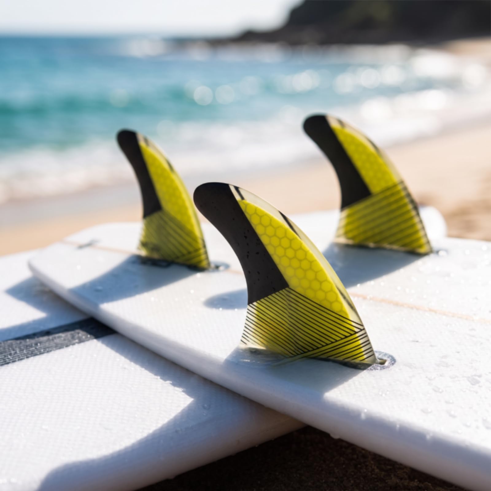 predolo Dérive avec Base Double Tab Amovible Aileron Paddle Vis d’aileron avec Joint en Silicone pour Surfeurs