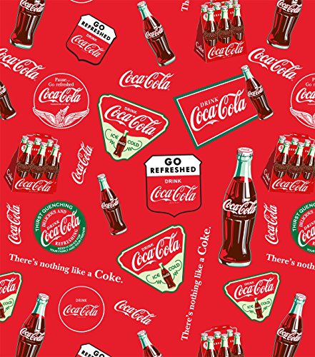COCA COLA COTTON FABRIC-COCA COLA QUILTING FABRIC-COCA COLA COKE FABRIC