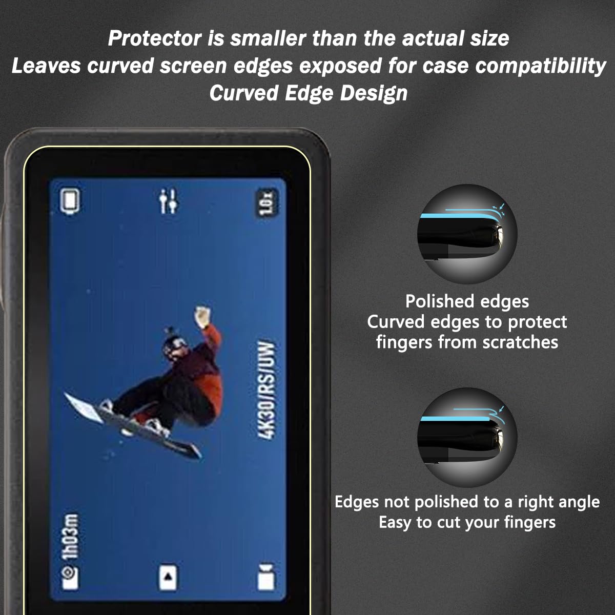 Zerrshoo [6 Pezzi Vetro Temperato per DJI Osmo Action5 Pro Pellicola, Vetro Temperato Protettore schermo, 9H Antigraffio Anti-impronte Protezione Pellicola Vetro per DJI Osmo Action5 Pro