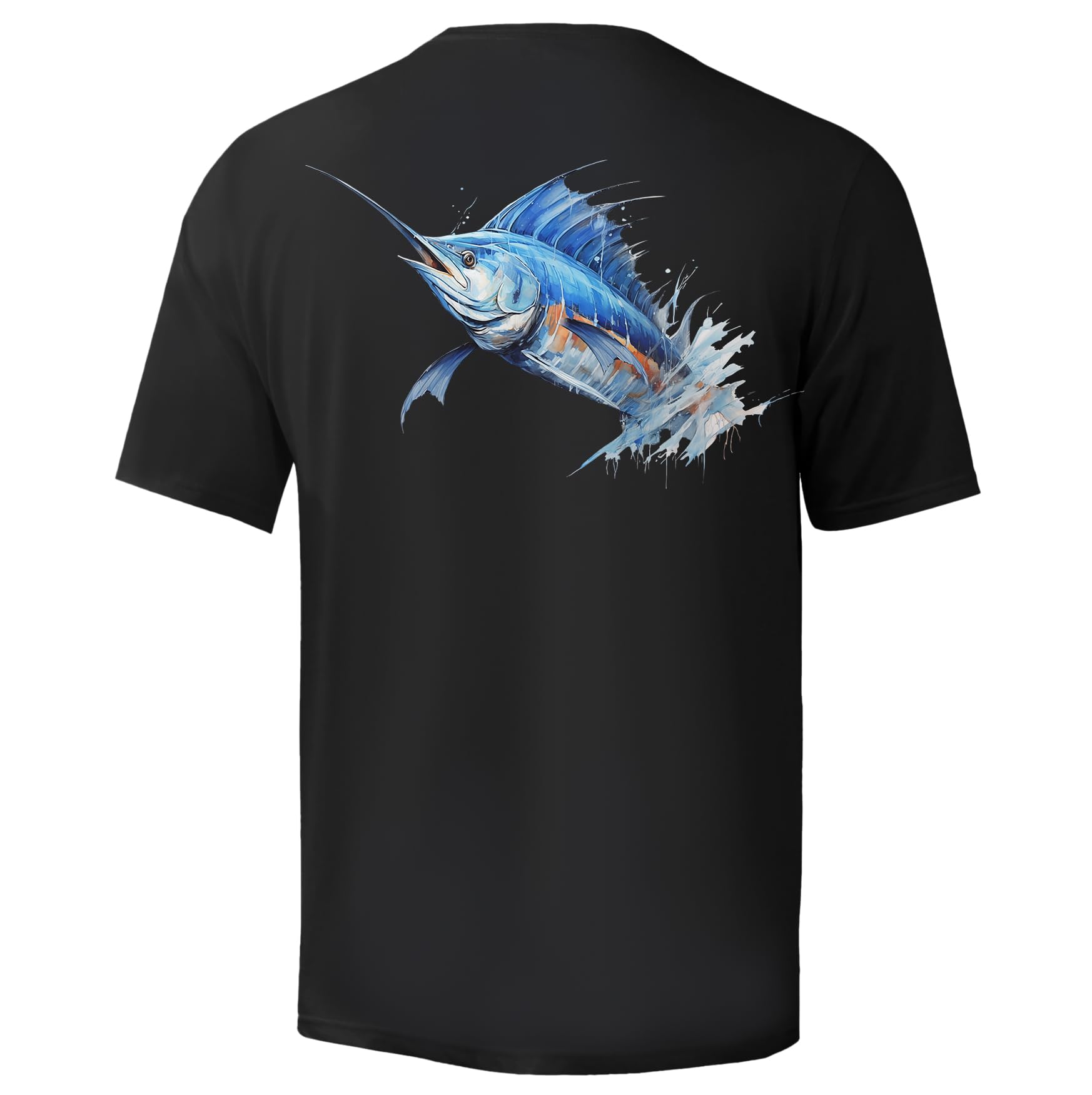 PalmythMen's Fishing Shirt Short Sleeve Sun Protection UV UPF 50+ SPF T-Shirt