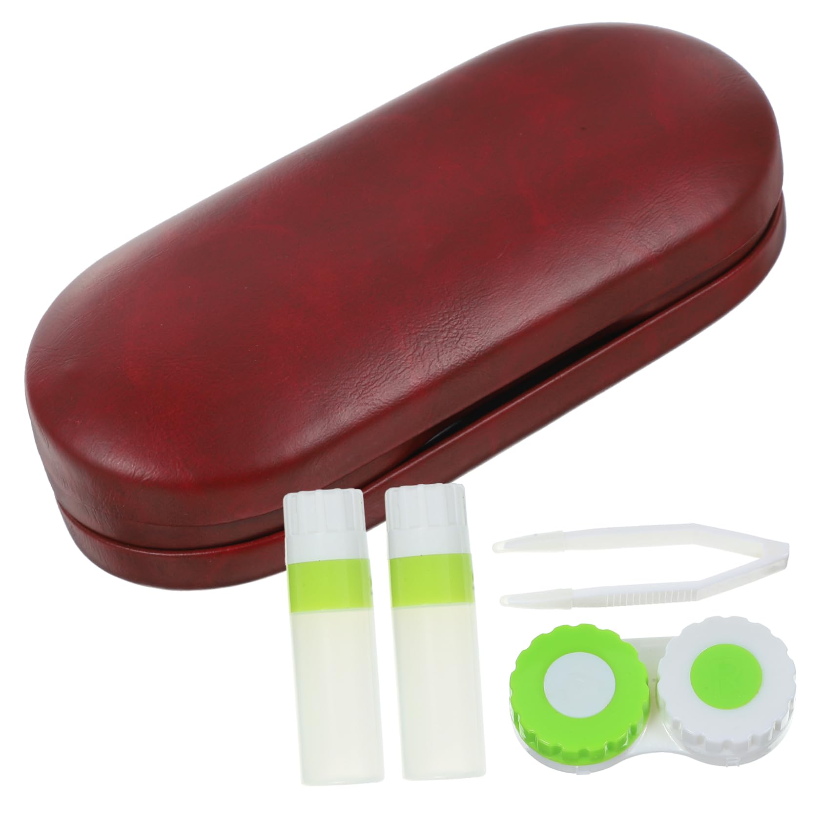 Estuche Rígido Doble para Gafas y Lentes de Contacto Portátil y Compacto Organizador Práctico para y Uso Diario Resistente PU y Diseño Ligero Elegante