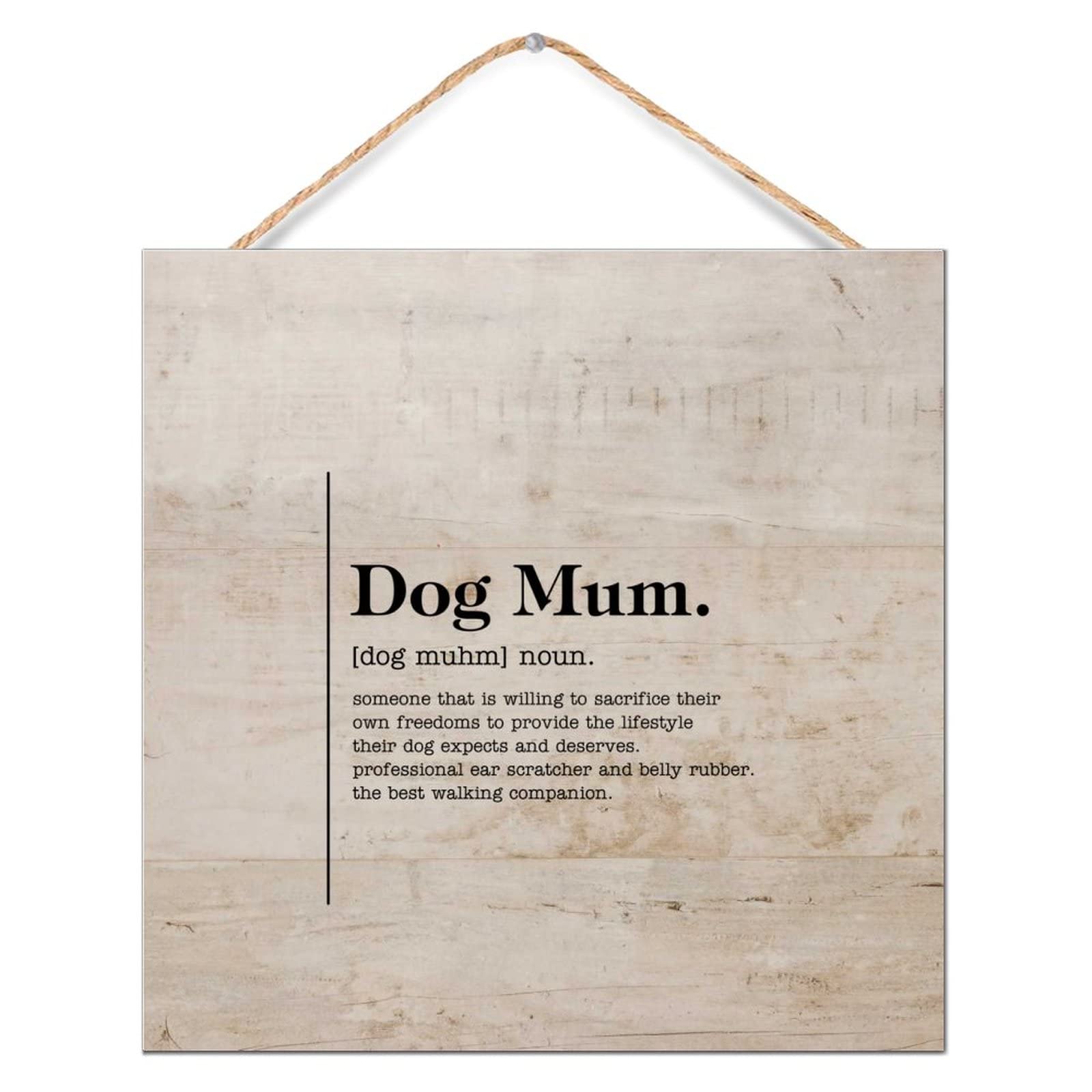 Dog Mum plaque decorative en bois pour celebrer l amour des chiens
