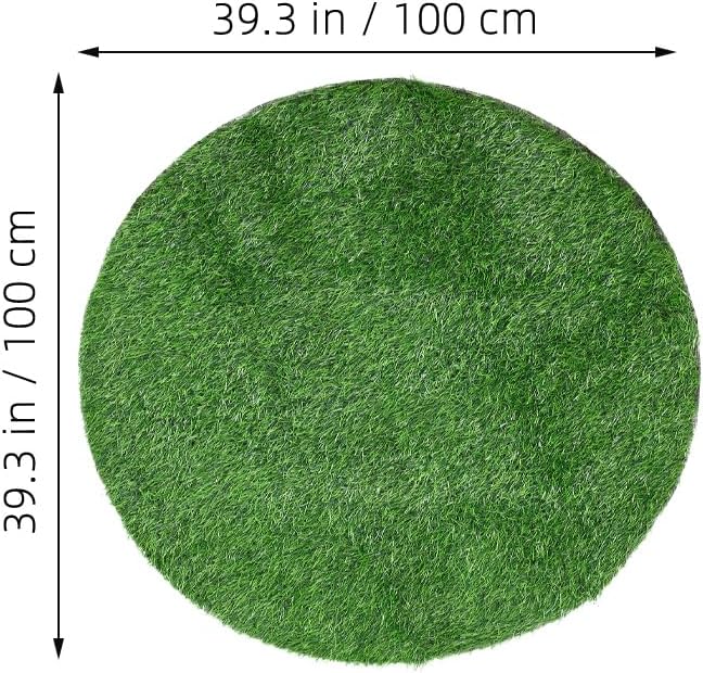 Turf Table Runner: Fake Grass Pad - Fake Grass Tablecloth for Dining Table Decor Picnic Settings and Outdoor Spaces - Manhole Cover Decor