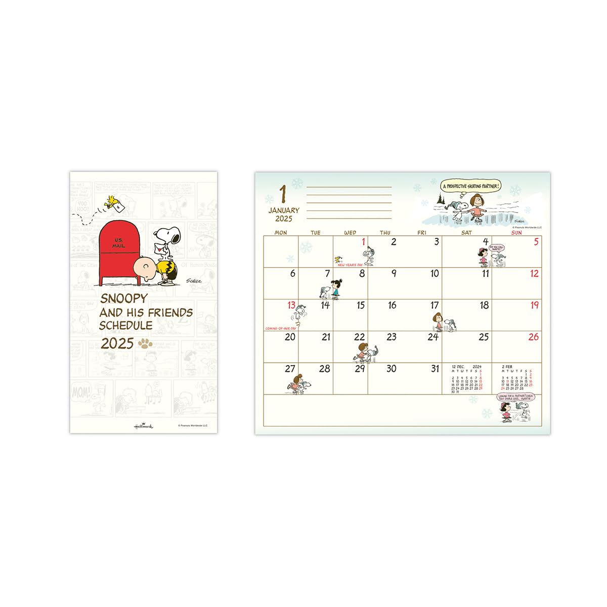 Amazon.com : Nippon Hallmark Snoopy 2025 Slim Monthly