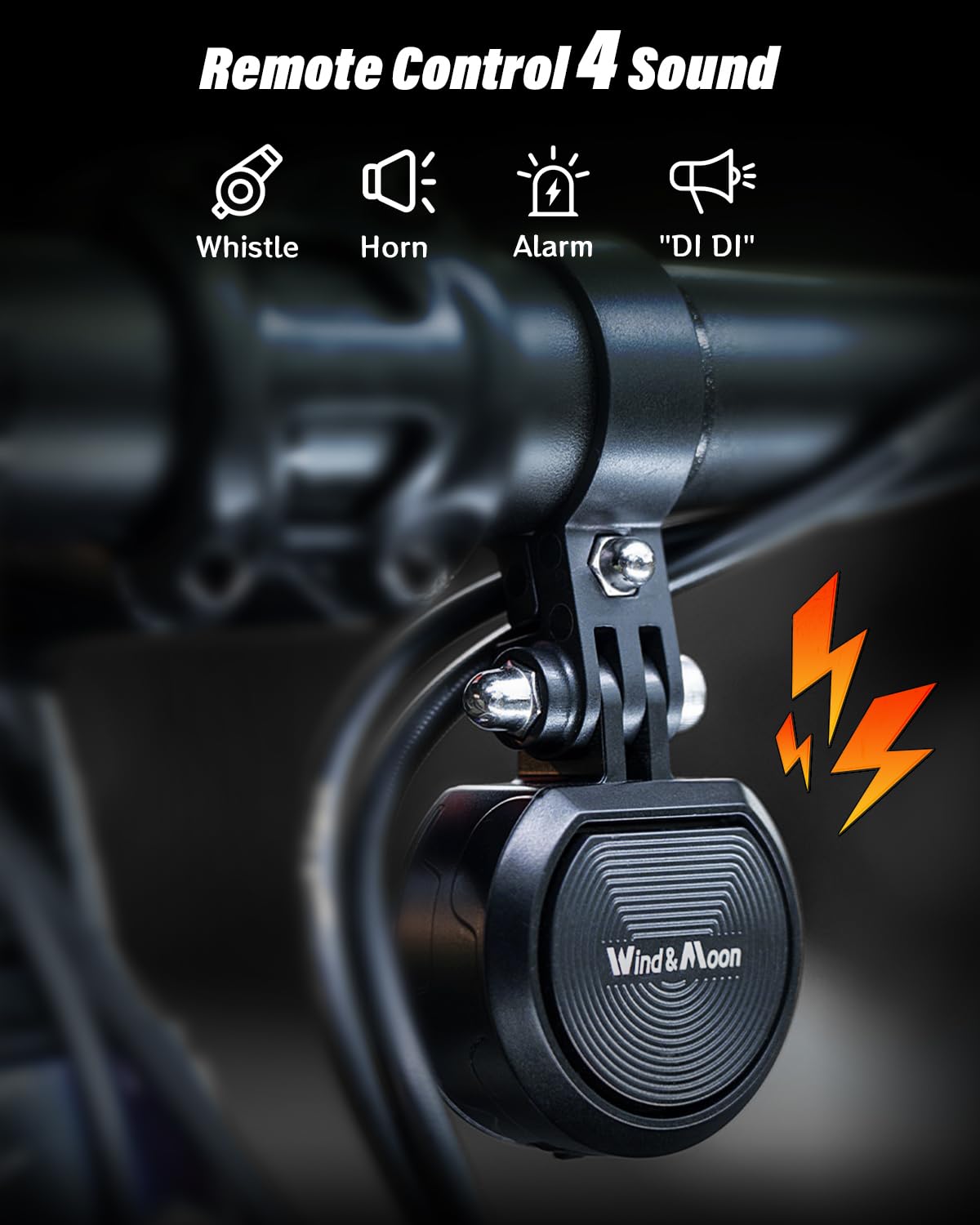 Campanello Bici, Allarme Clacson Elettrico, Volume Regolabile 130 Decibel, Clacson Elettrico Impermeabile IPX6, Adatto per Biciclette e Mountain Bike da 22-32 mm