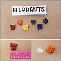 Vista 5 de Paquete de 2 moldes de caramelo de chocolate de elefante, moldes de silicona para bombas de grasa cetogénicas, mini crayón de jabón, molde de resina