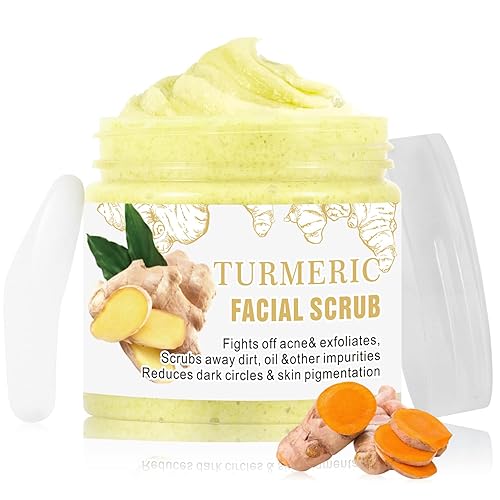 Exfoliante facial y exfoliante facial con vitamina C, exfoliante de limpieza profunda, exfoliante facial iluminador, exfoliante facial para puntos