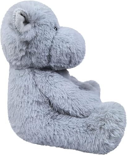 Miniatura 3 de Doindute Juguete de peluche de hipopótamo gris, juguete de peluche suave para niños y niñas, regalos de cumpleaños para niños o novia, 8.5 pulgadas