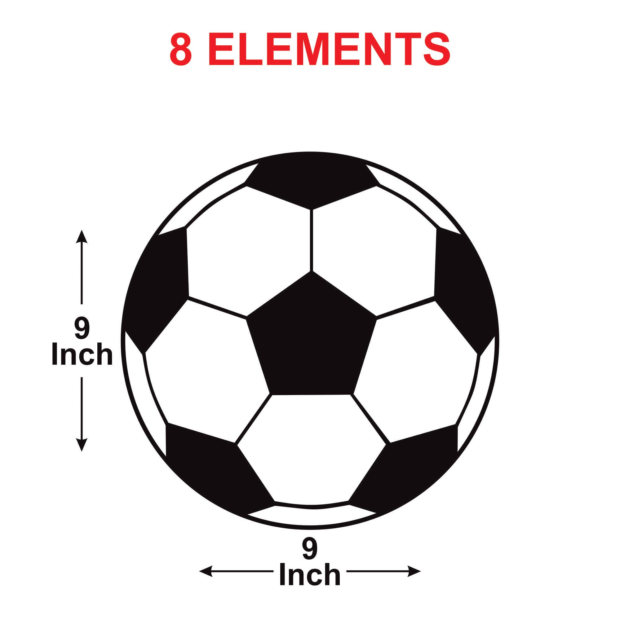 Soccer Ball Floor Decals, Laminated Removable Floor Graphics, Anti-Slip Surface, Soccer Party Sidewalk Vinyl Decals, Sports Party Decoration, VP3813