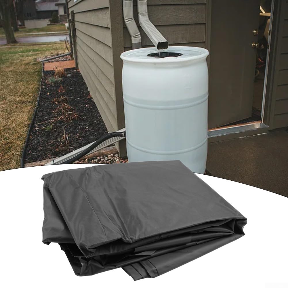 ZYWUOY IBC Water Tank Protective Cover, 210D Insulation Foil IBC Container Protective Cover Cases Protection for 1000 L Water Tanks(Black, 120x100x116cm)