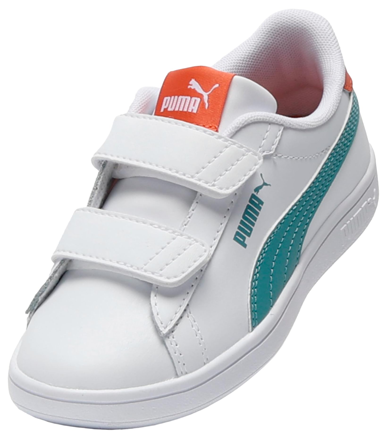 PUMA Baskets à Fermeture Facile en Cuir Smash 3.0 Enfant