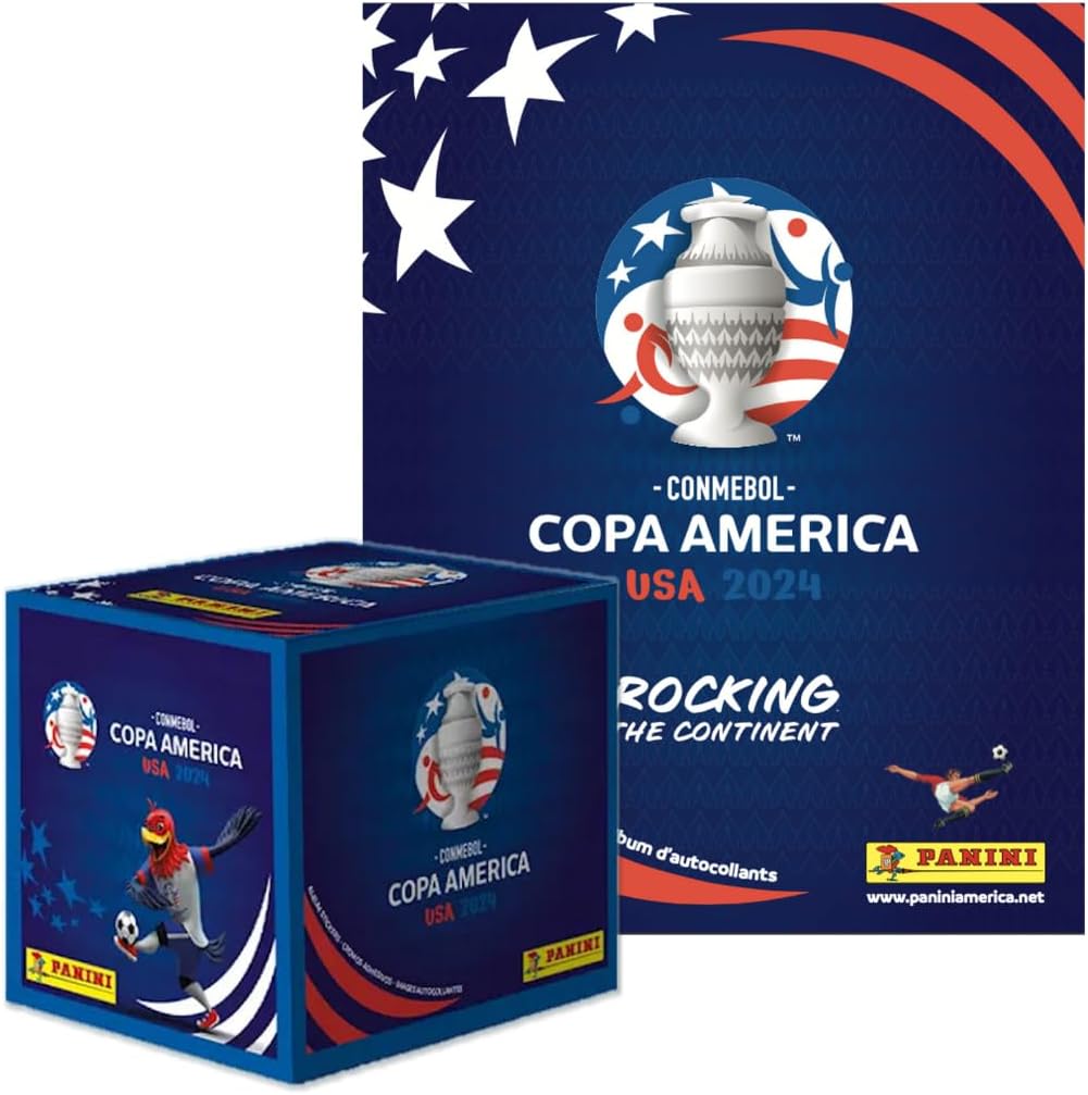 Panini® COPA America 2024 USA - One Soft Cover Album and One Sticker Box, Blue