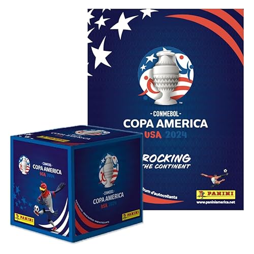 Panini® COPA America 2024 USA - One Soft Cover Album and One Sticker Box, Blue
