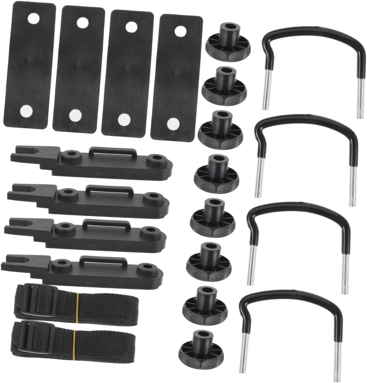 SOLUSTRE U Bolt Accessories Rooftop Cargo Carrier Rack Roof Rack Mounting Brackets Cargo Carrier Lock Nuts u Clips