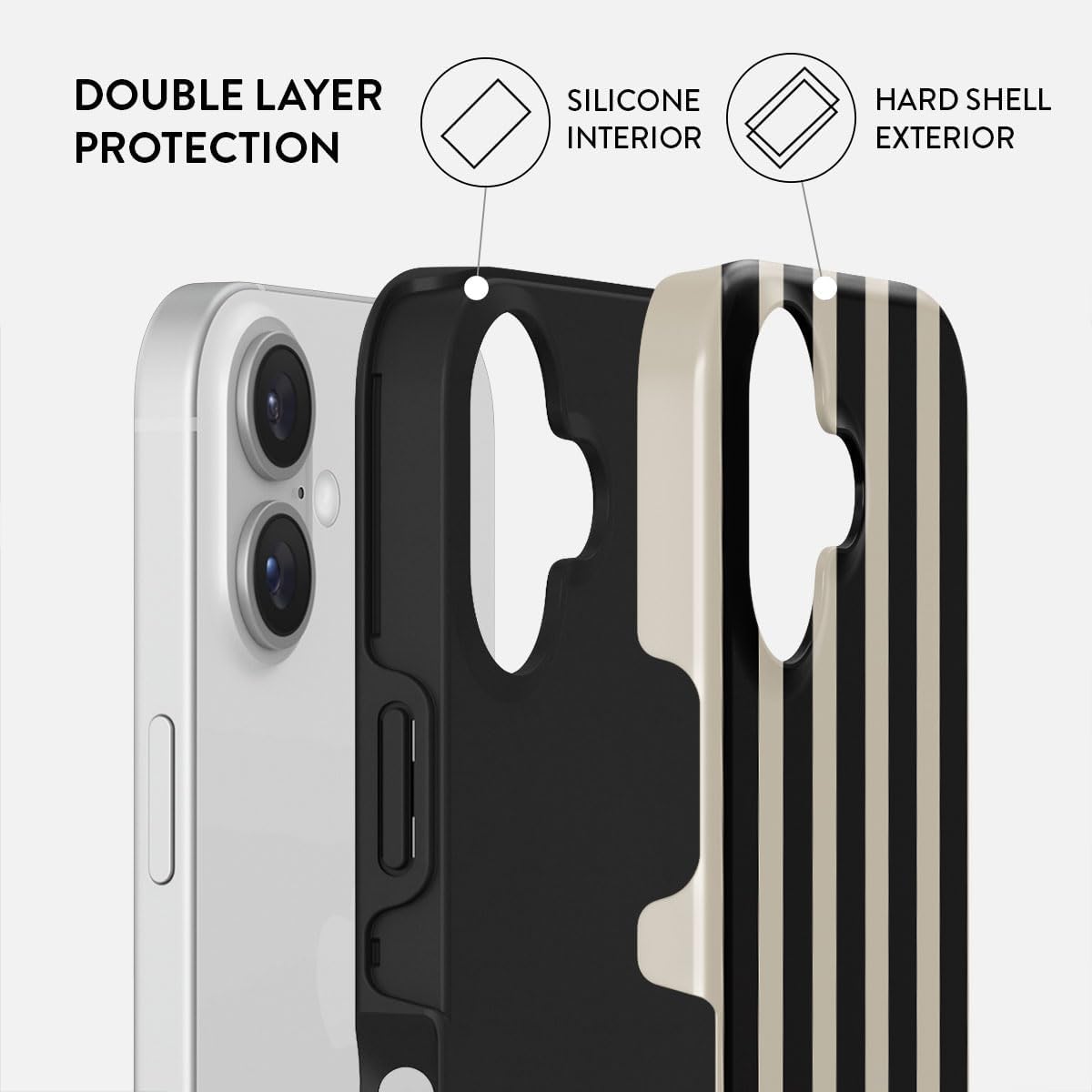 BURGA Phone Case for iPhone 16 - Cute, Trendy, Aesthetic, Pattern Phone Cover, Hard Shell Protection - fits Apple iPhone 16 Case for Women and Men