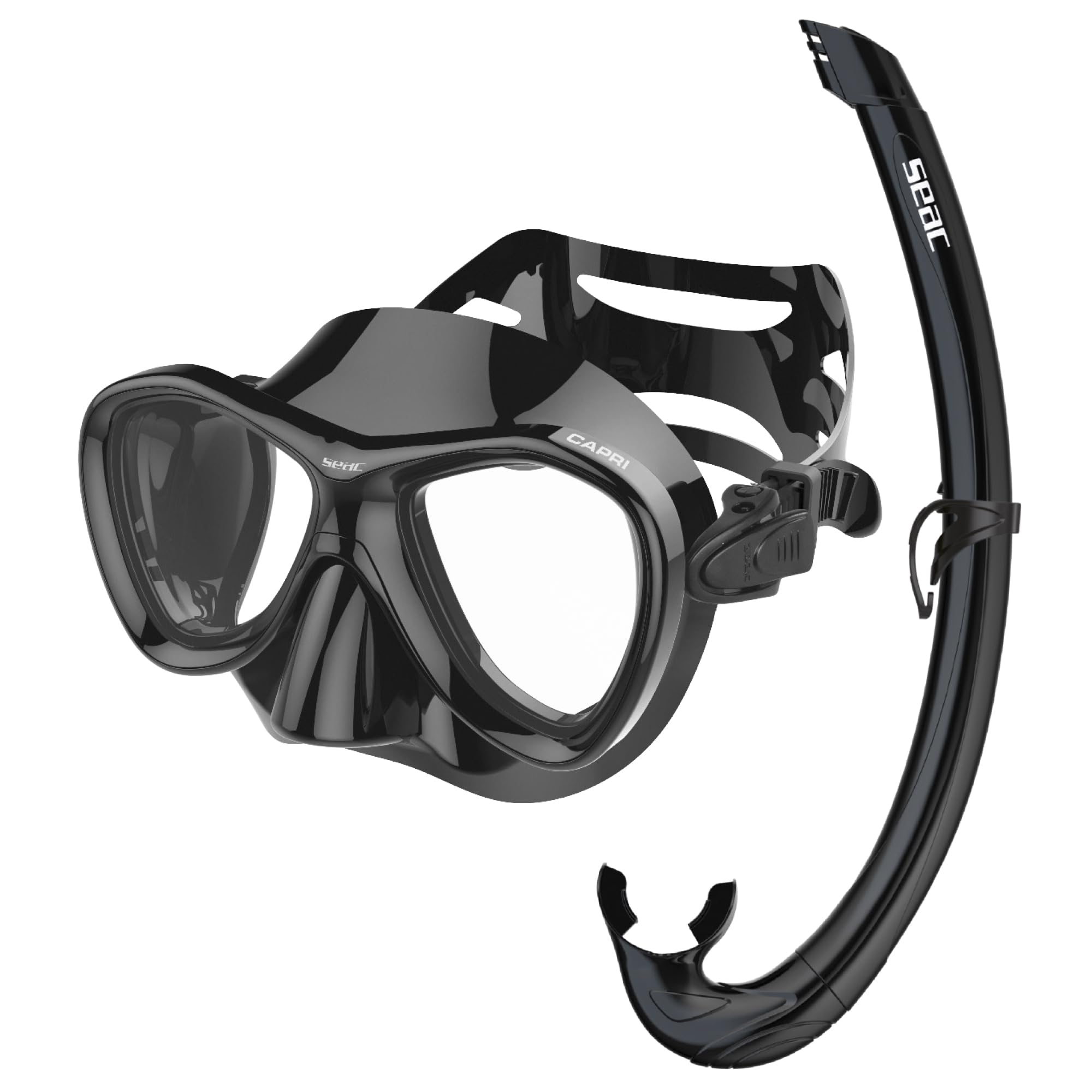 SEAC Set Bis Capri Top, Set with Capri Mask and Silicone Snorkel Top for Adults and Kids