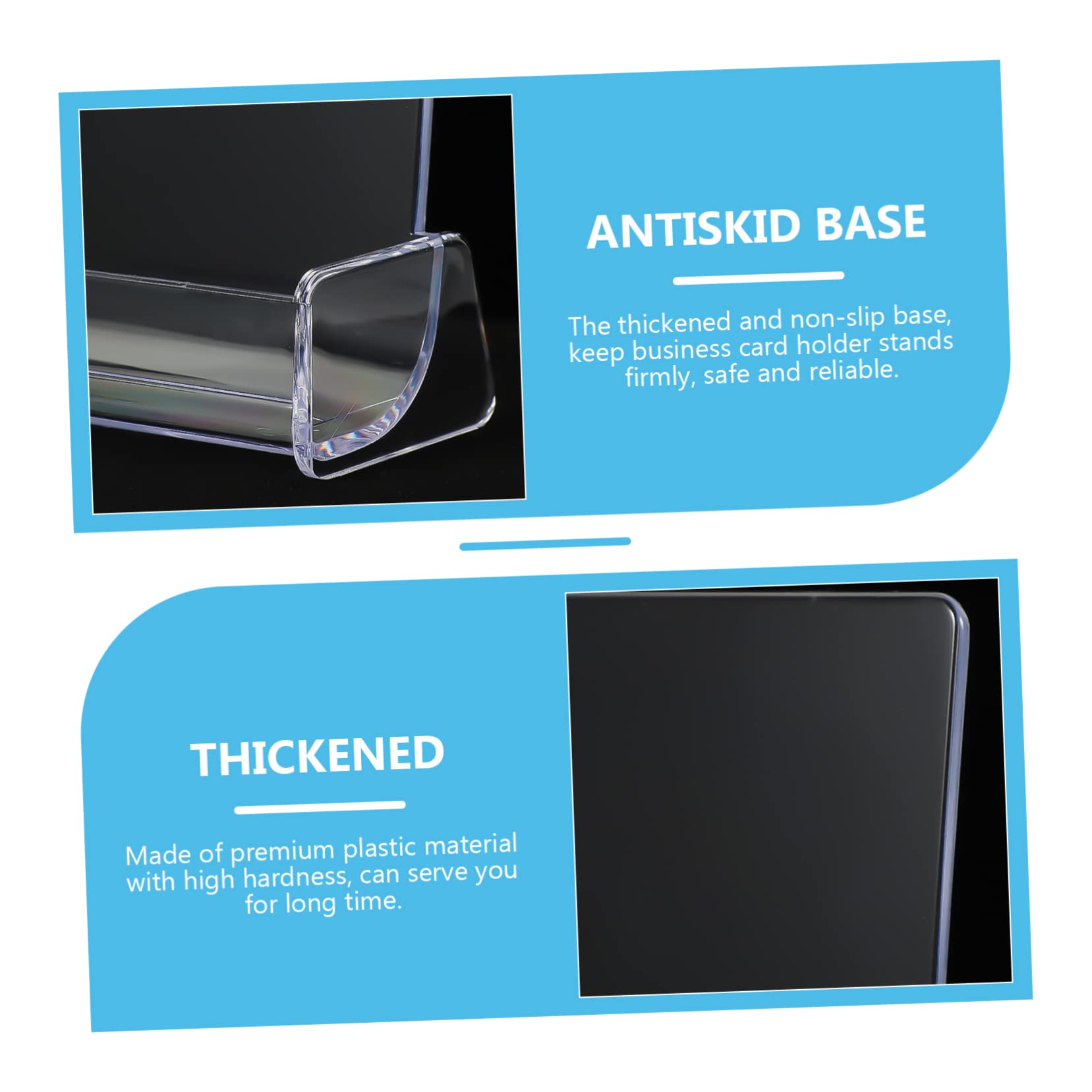 Lurrose Lot De 4 Boîtes De Rangement Pour Cartes De Visite Porte-cartes En Plastique Design Moderne Organisateur De Bureau 2 Pièces X 4