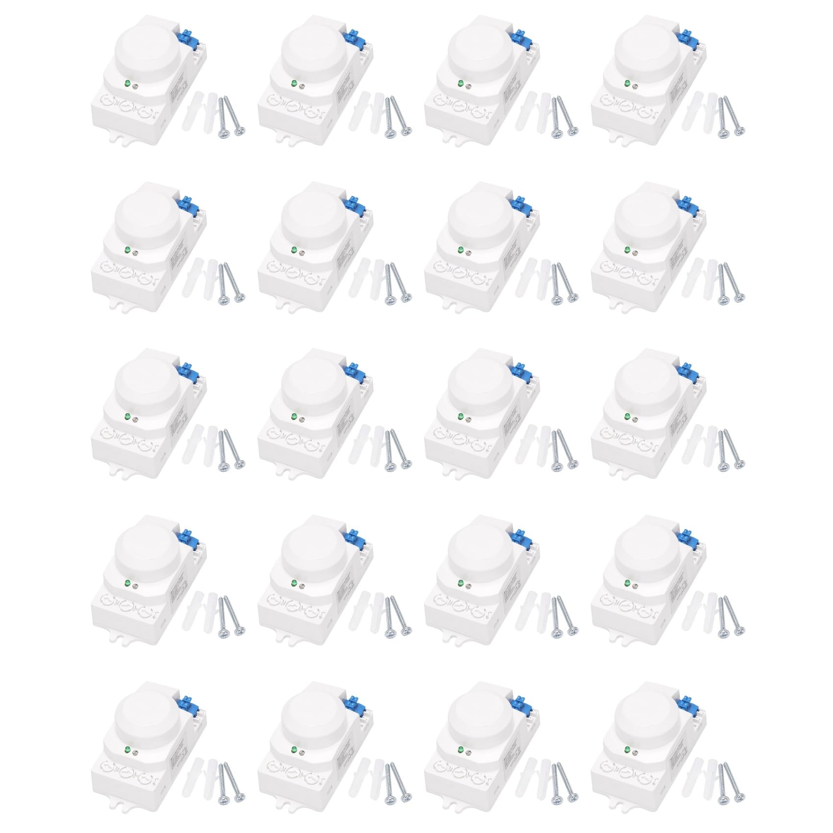 Jnchdghwa White 20X 5.8Ghz Hf System Led Microwave 360 Degree Motion Sensor Light Switch Body Motion Detector