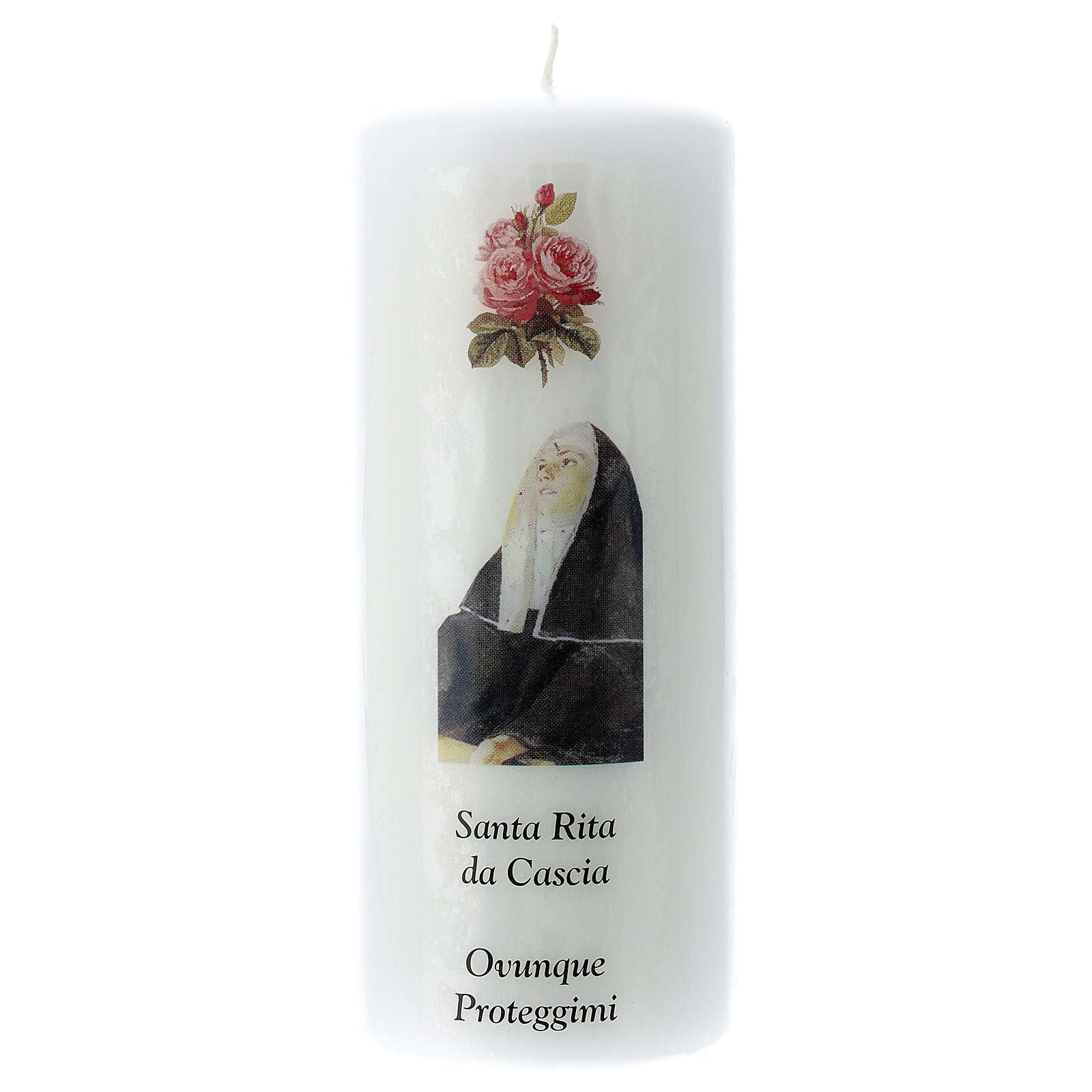 Saint Rita of Cascia White Candle 15x6cm