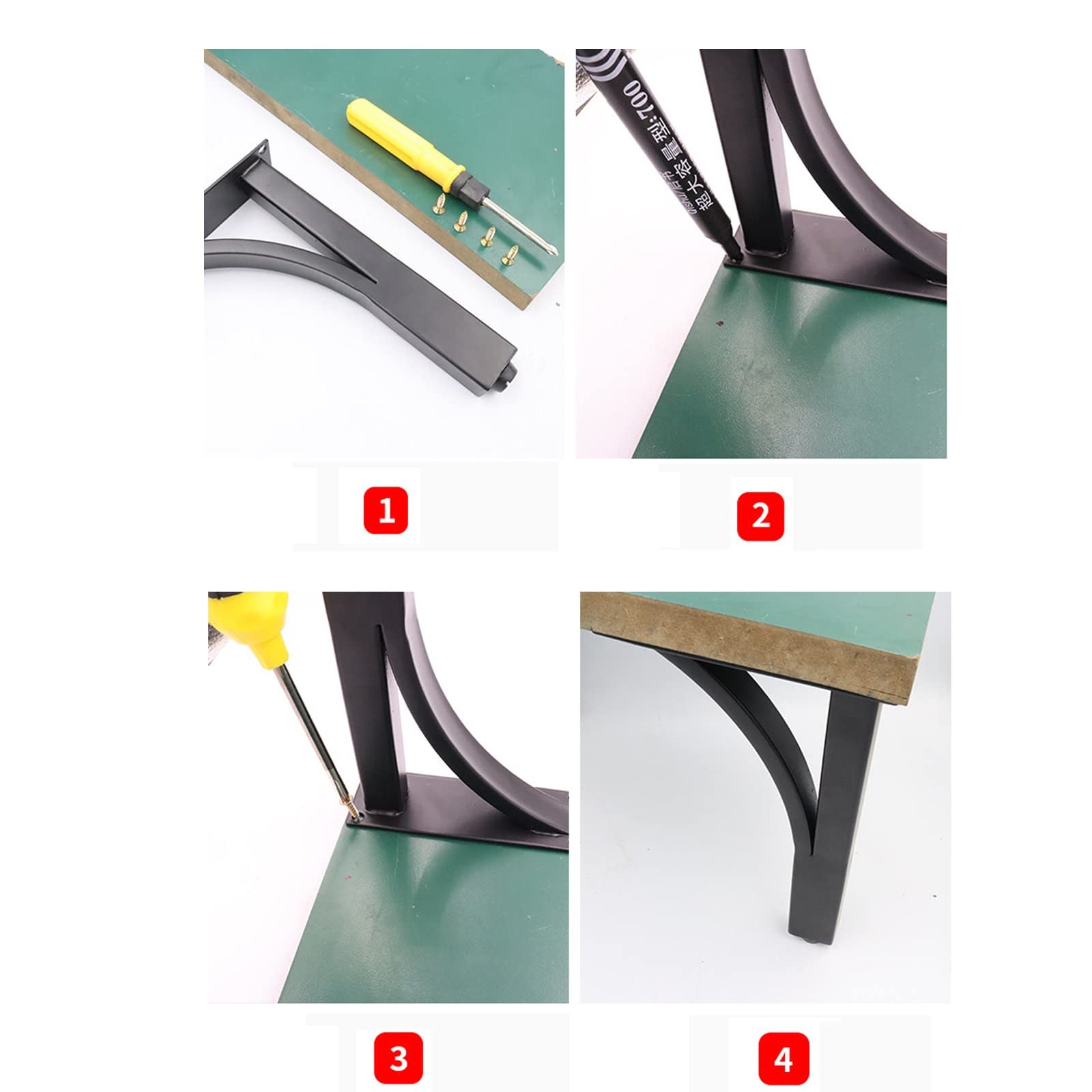 Patas ajustables de acero inoxidable para gabinete, paquete de 4 patas de metal para muebles de baño, soporte de TV y mesas, soporte dorado para cajones (altura: 20 cm)
