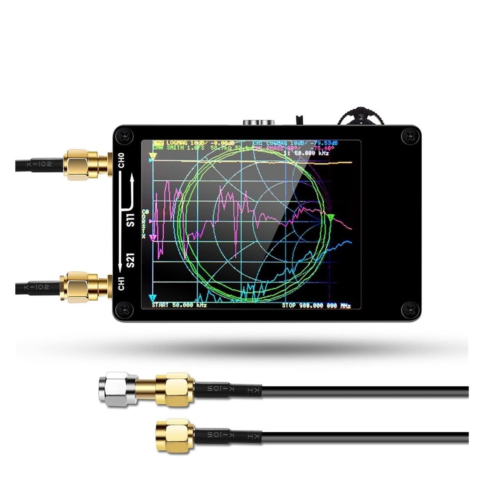 Analizator widma VNA VNA-H przenośna cyfrowa sieć wektorowa 50 KHz-900 MHz MF HF VHF UHF analizator antenowy wbudowana bateria