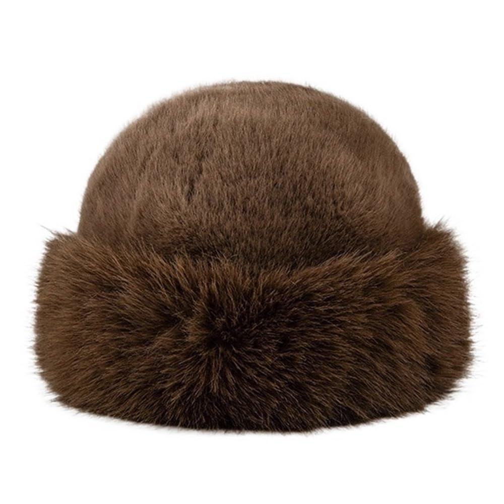 Fausse fourrure mongole chapeau de seau en peluche pour vos sorties d'hiver