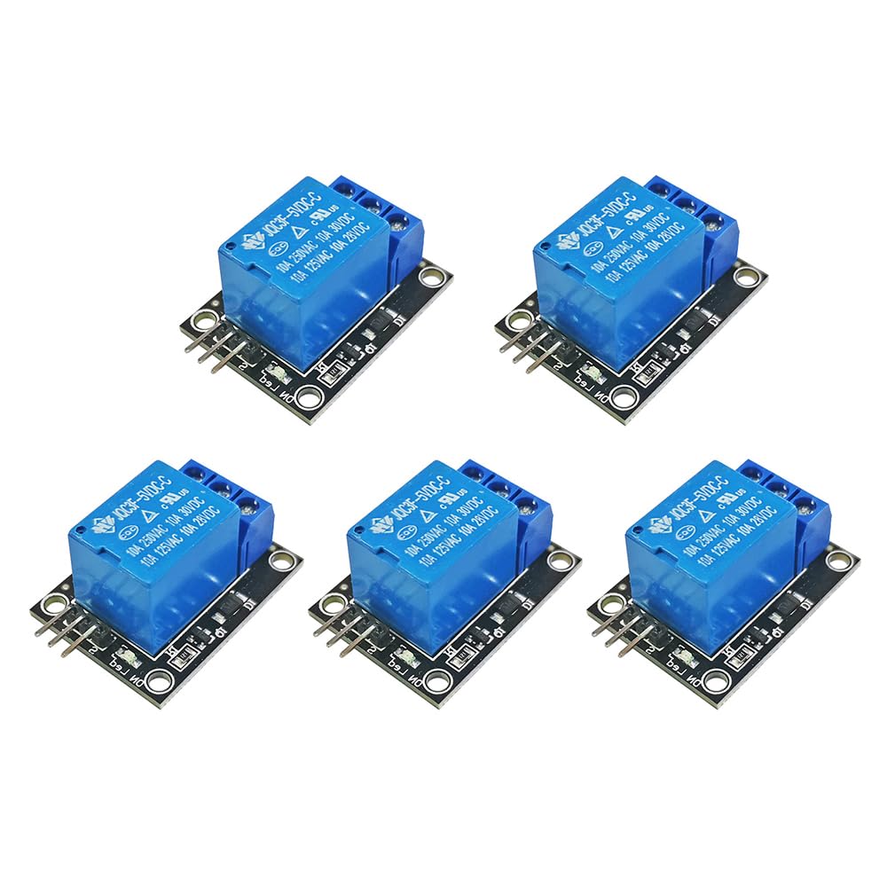 ARCELI 5PCS KY-019 5V One Channel Relay Module Board Shield for PIC AVR DSP ARM for Relay