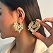 Big Bamboo Hoop Earrings for Women 80s 90s Outfits for Women Hip-Pop Style Party Jewelry Gifts(A1:2 Pcs)