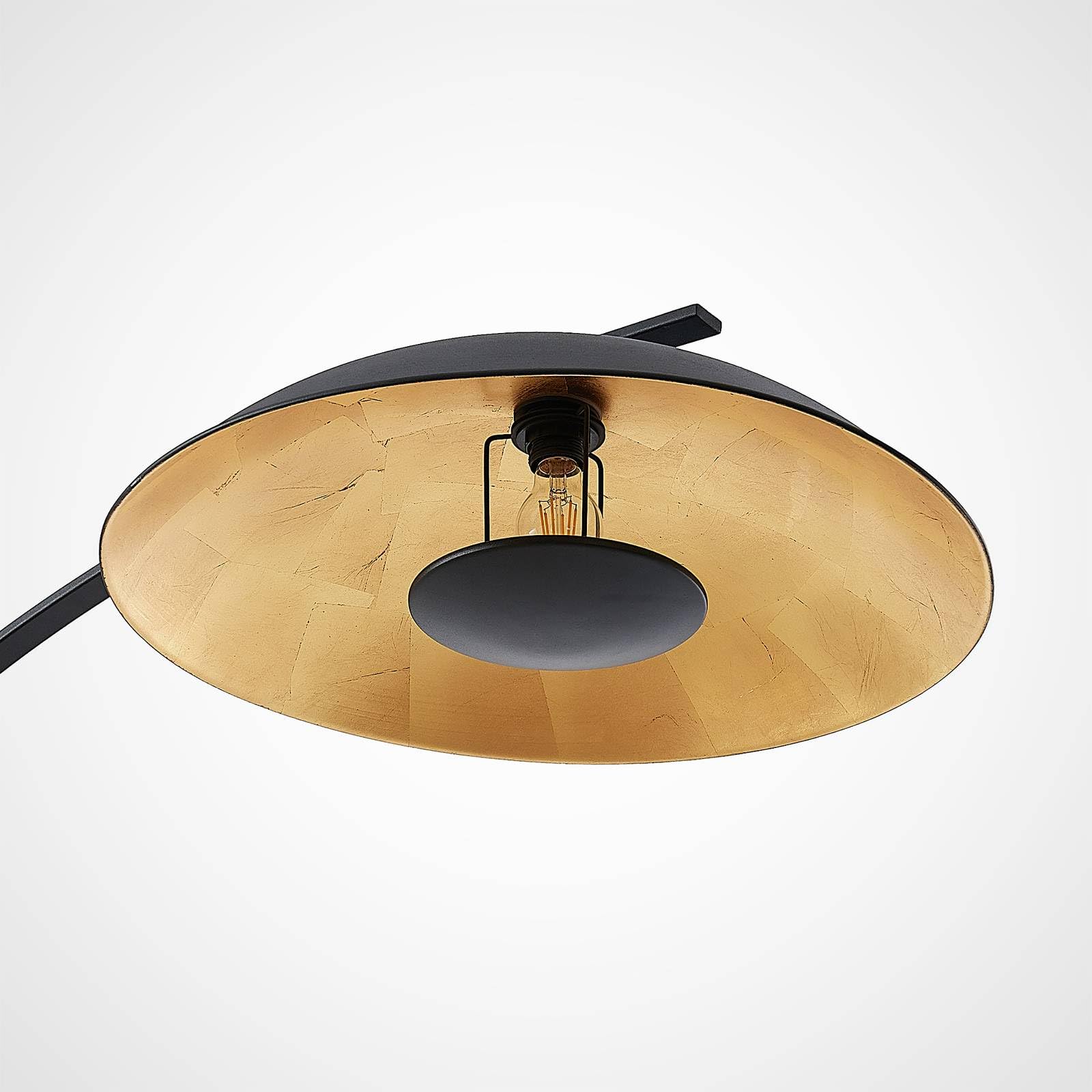 Lindby Lámpara de pie Emilienne (Moderno) en Negro hecho Metal e.o. para Salón & Comedor (1 llama, E27) lámpara arco