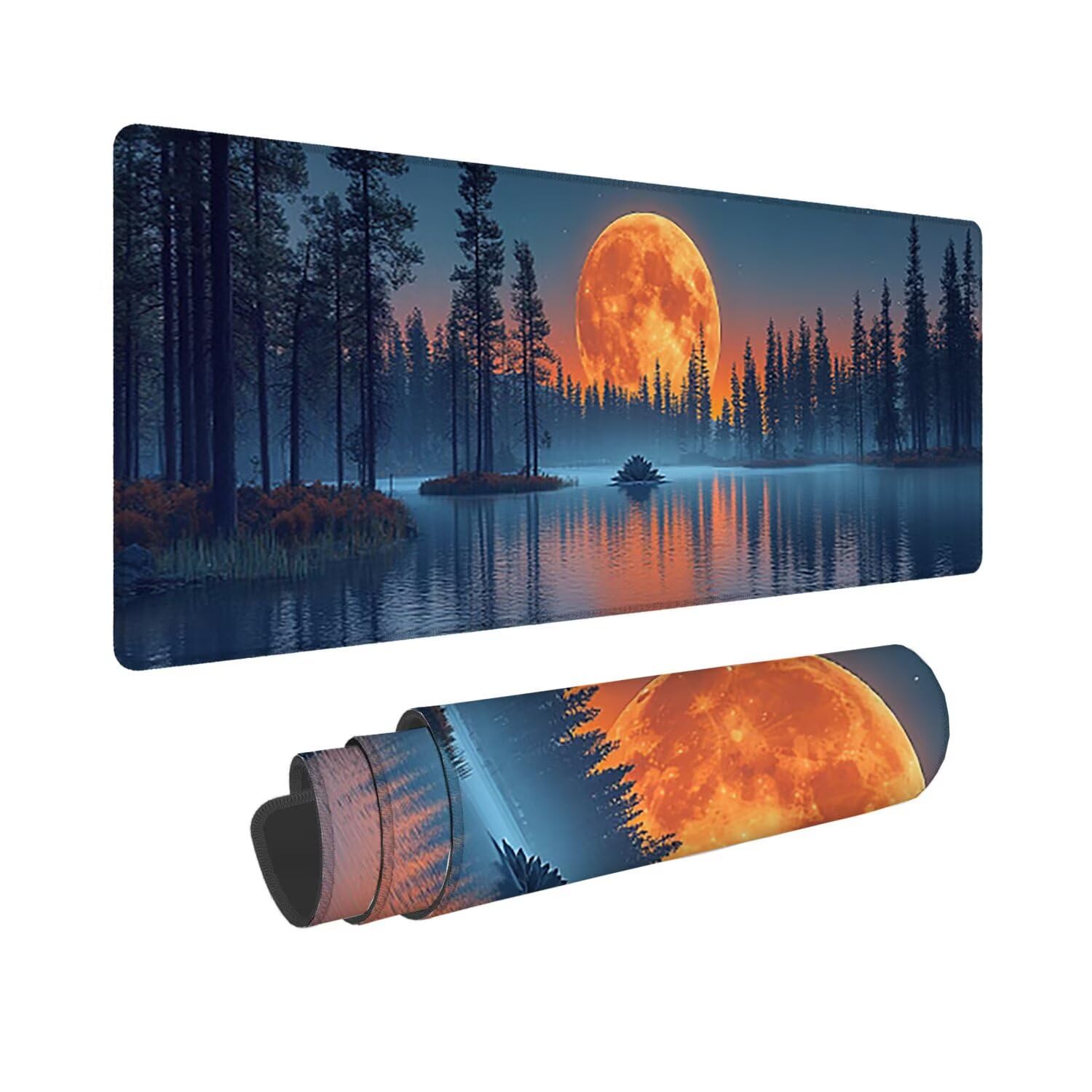 Podkładka pod mysz do gier, 1600 x 800 mm XXL Podkładka pod mysz do gier, duża, antypoślizgowa, wodoodporna, rozszerzona długa klawiatura, akcesoria biurowe, do gier, komputera, komputera, prezenty
