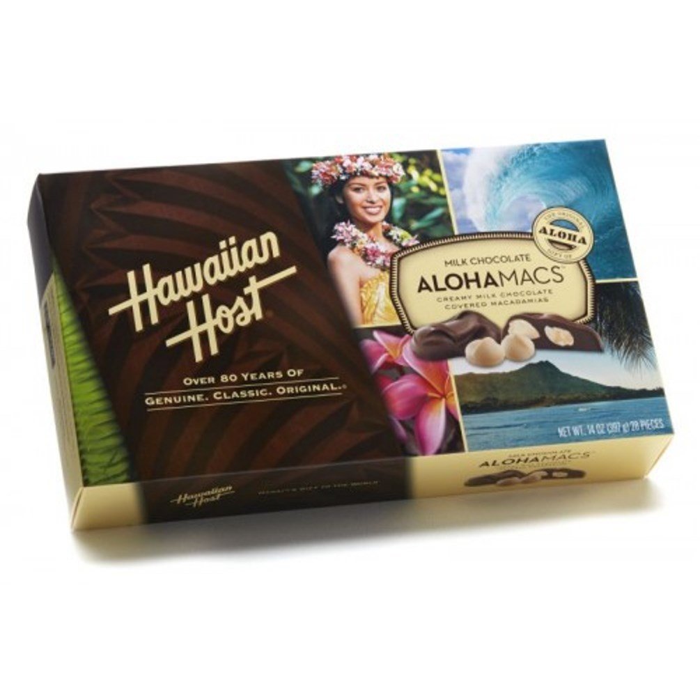 Hawaiian Host Milk Chocolate Macadamia Nuts 14 oz. Scenic Box