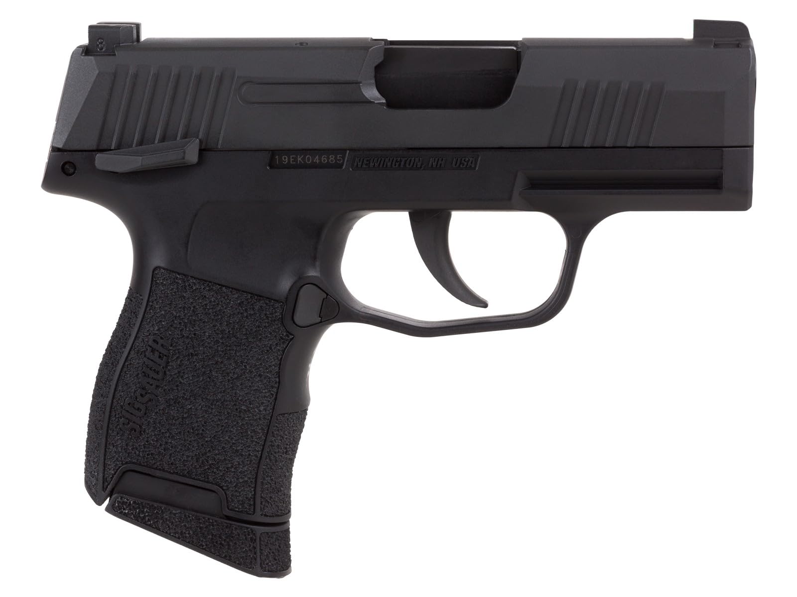 Sig Sauer P365 4.5mm Steel BB Cal. CO2-Powered Semi-Automatic Air Pistol - 20rd BB Magazine & Green High Visibility 3-Dot Fixed Sights Included