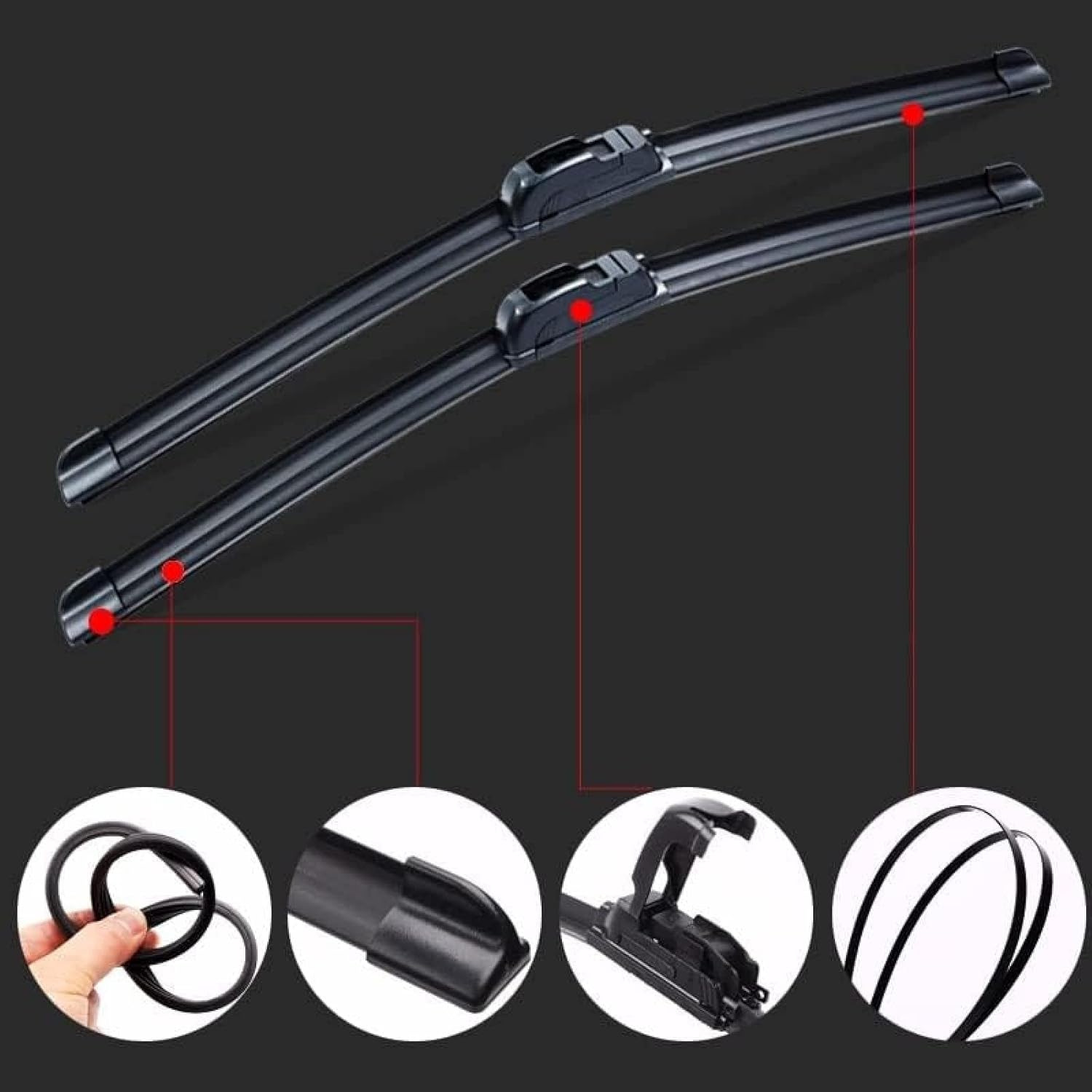 Car Front Rear Windscreen Wipers for Toyota Celica T230 1999 2000 2001 2002 2003 2004 2005 2006 26"+16", Durable All Weather Blades Easy Installation Replacement