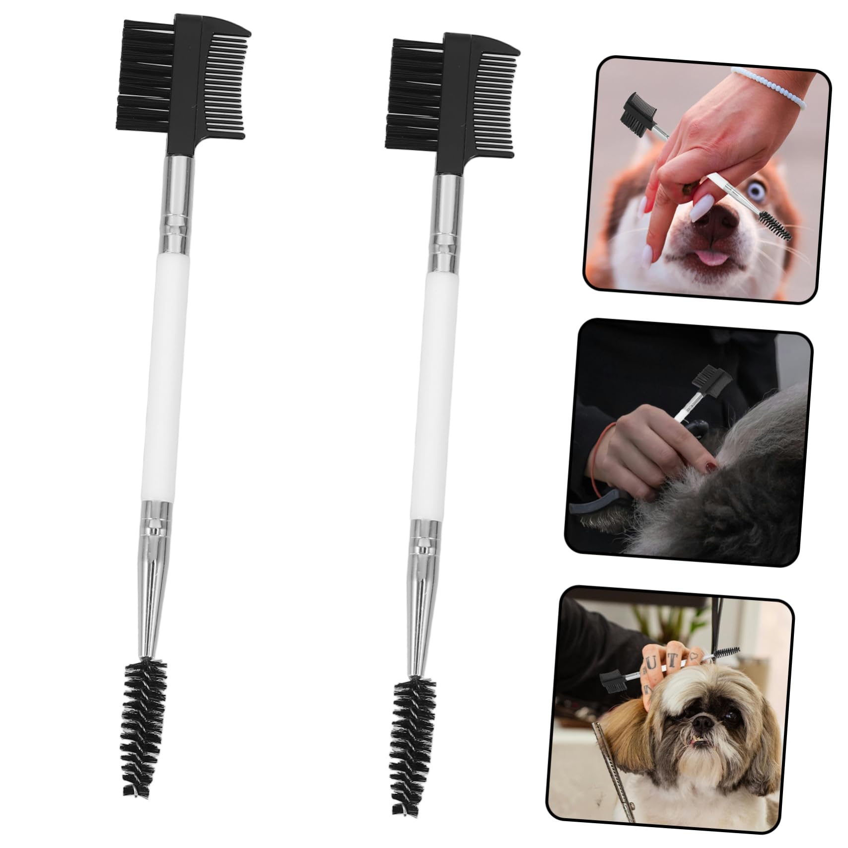 CORHAD Dog Tear Comb Cleaning Brush Pet Grooming Comb Soft Bristle for Short Hair Dogs